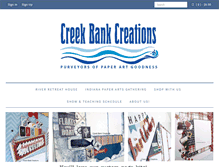 Tablet Screenshot of creekbankcreations.com
